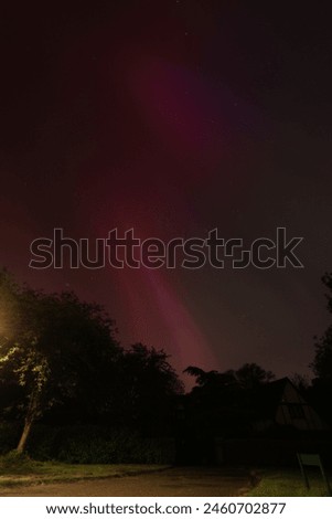 A beautiful picture of a rare aurora borealis in Milton Keynes, United Kingdom!