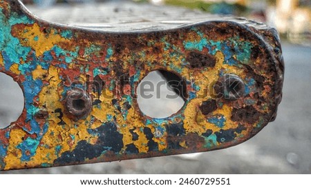 High Resolution  Rustic Metal Texture And Paint That Peels Off Naturally On An Aluminum Or Iron Plate And Contains Rust As The Background For A Work. Old, Grungy,  Cracked Metal Weathered Texture