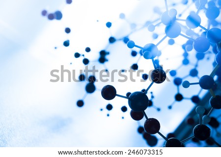 Science Molecule DNA Model Structure, business teamwork concept Royalty-Free Stock Photo #246073315