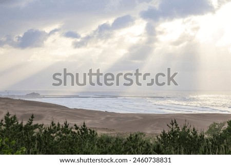 Evening view of Tottori Sand Dunes after the rain Tottori Prefecture Tottori Sand Dunes