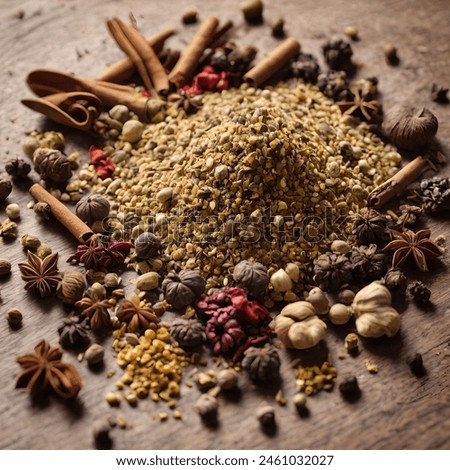 Pictures of a bunch of mixed spices