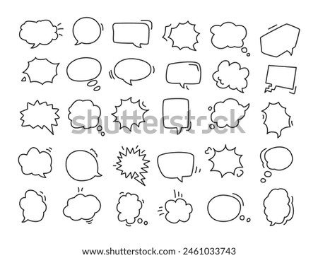 Chat bubble, speech bubble, speech balloon line art vector icon for apps and websites	