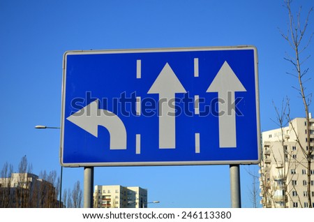Arrows road signs