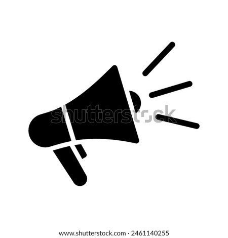 Megaphone Icon Vector Logo Design with sound, linear icon. Advertising and distribution. Vector Illustration.