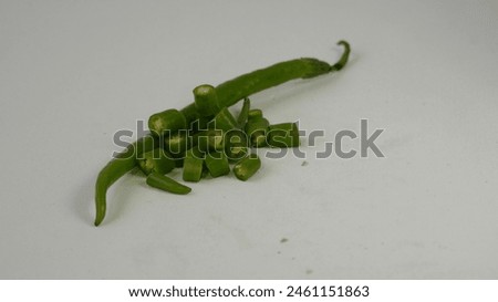 Close up photography of Green Chili Pepper Green Chili Pepper stock photography. Stock photography. Cutting green chili pepper .