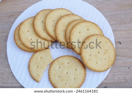 Stock photo close up biscuits with sprinkles of sugar suitable for snacks