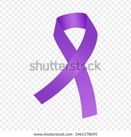 Vector illustration of cancer survivor ribbon on transparent background