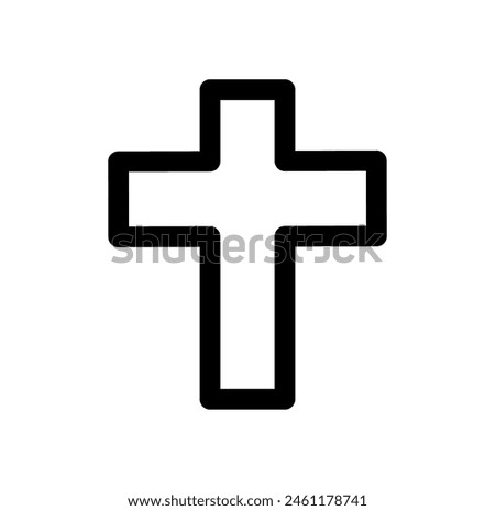 cross icon on a white background