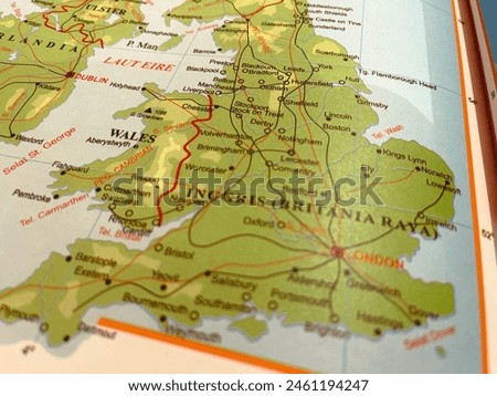 map of England and its surroundings