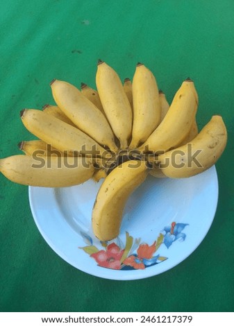 Bananas are very healthy and large, sweet and appetizing to eat. photo taking date 05-09-2024