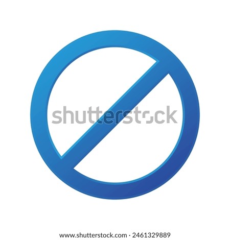 vector stop sign icon. No sign. red, blue, yellow and green warning isolated. Symbols no sign gradient.