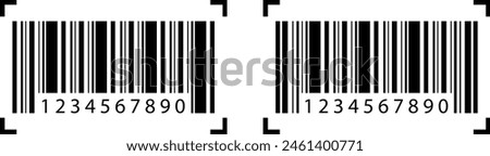Set of barcode vector icon. Trendy bar code for web icon. Abstract barcode vector icon illustration. Bar code