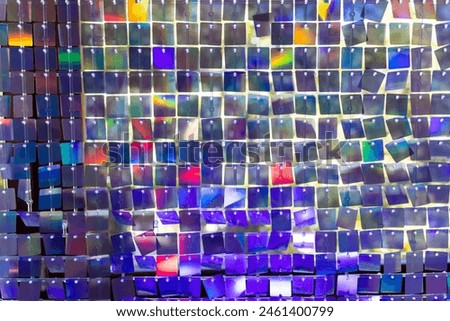 square-shaped colored sequin panel decoration for parties