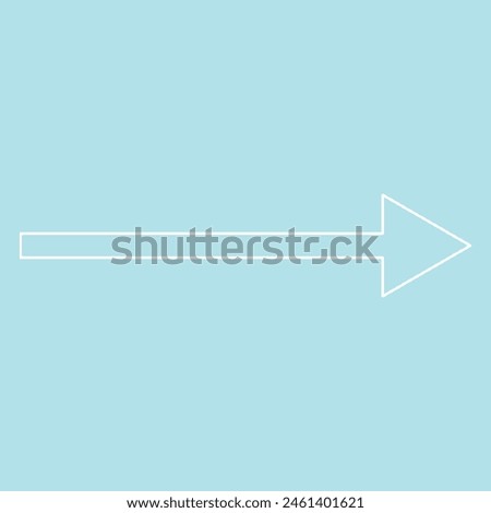 white thin line arrow icon. Linear vector illustration. Pictogram isolated on different color background. Vector illustration. Eps file 126.