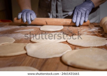 bake, food, baker, raw, cuisine, homemade, ingredient, kitchen, cooking, flour, pizza, preparation, recipe, traditional, bakery, product, bread, cake, fresh, culinary, preparing, pastry, meal, chef, c Royalty-Free Stock Photo #2461431661