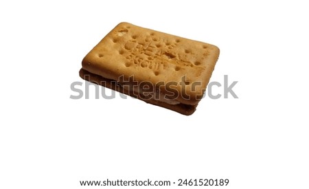 cream biscuits isolated on a white background, wheat biscuits isolated on a white background