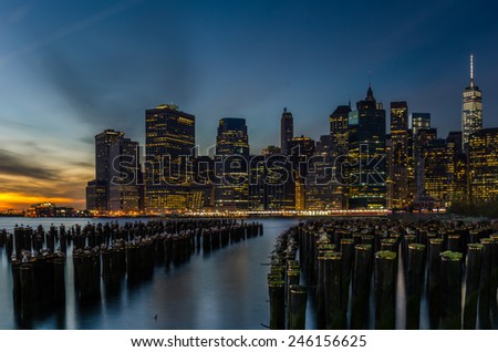 Manhattan Skyline at Dusk