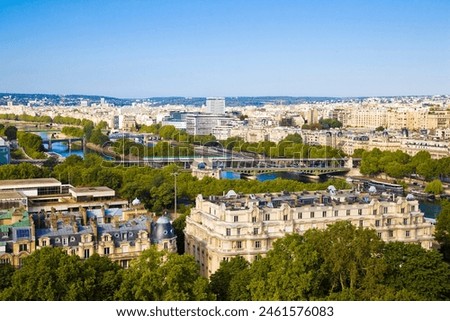 Beautiful Panoramic View of Paris city, France. 