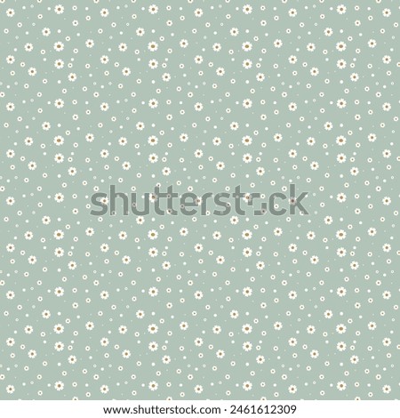 Seamless Monochrome Floral Backdrop Pattern With Hand Drawn Illustration of Flowers and Leaves In Retro Graceful Style. Vector Illustration On Isolated Background.