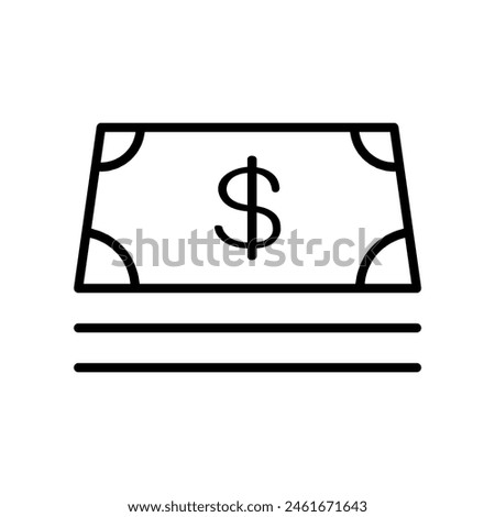 Money icon in thin line style. Vector illustration graphic design