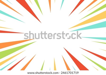 Clip art of colorful concentration line