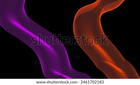 black background with purple, pink and red abstract wave lines design for royal look. 