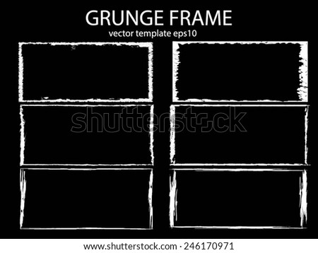 Grunge frame set. vector template 