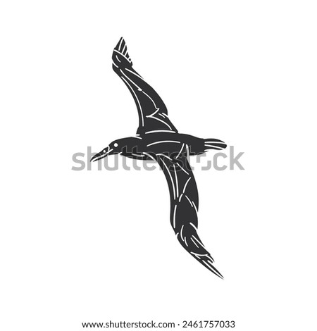 Albatros Icon Silhouette Illustration. Bird Vector Graphic Pictogram Symbol Clip Art. Doodle Sketch Black Sign.