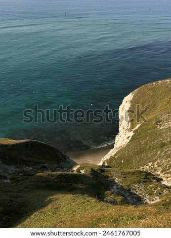 Bulbjerg is a limestone cliff in northern Jutland, Denmark, facing Skagerrak. It is the only rock formation in Jutland, the only bird cliff on the Danish mainland Royalty-Free Stock Photo #2461767005