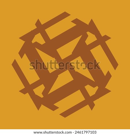 Islamic ornament pattern vector design. brown or yellow.