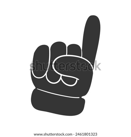 Support Hand Icon Silhouette Illustration. Supporter Vector Graphic Pictogram Symbol Clip Art. Doodle Sketch Black Sign.