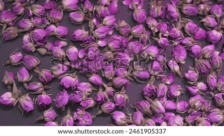 Dried rose buds flowers background