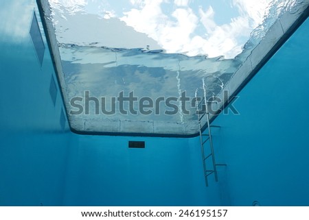 underwater pool  Royalty-Free Stock Photo #246195157