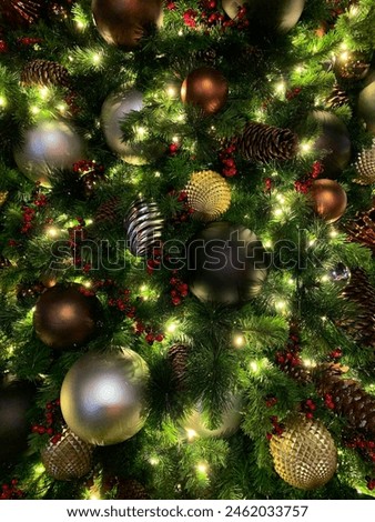 Christmas tree decoration. Christmas tree background.