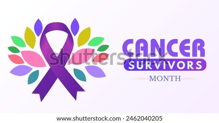 Cancer Survivors Month, June. Campaign or celebration banner