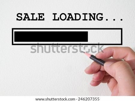 Sale loading. Progress bar design.