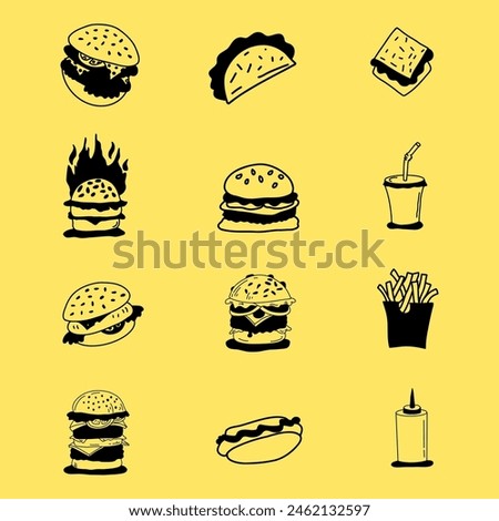 Fast food collection vector free download