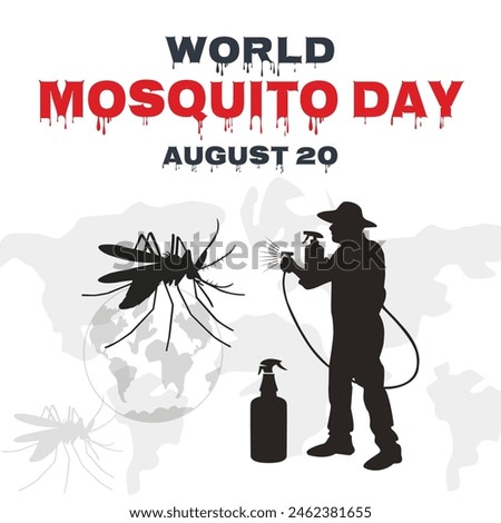 World Mosquito Day vector background