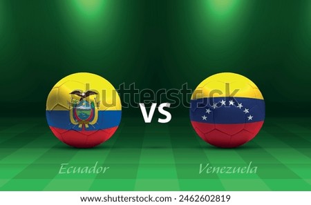 Ecuador vs Venezuela soccer scoreboard broadcast template America tournament 2024