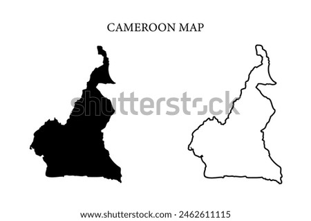 Cameroon region country map vector