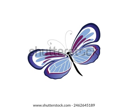colorful butterfly vector on a white background.