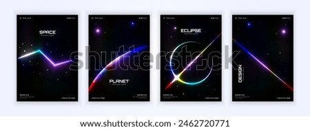 outer space universe design background cover, space poster, abstract gradient illustration Royalty-Free Stock Photo #2462720771
