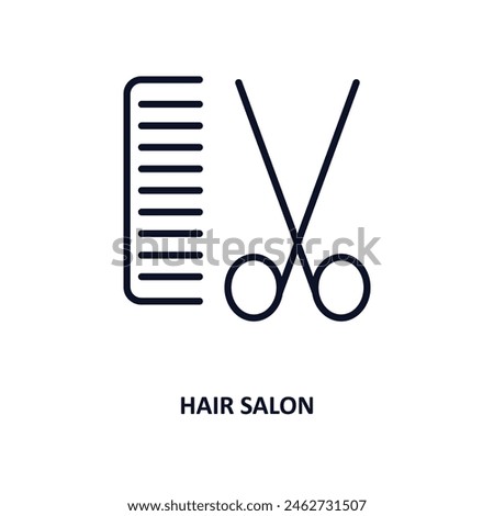 hair salon outline icon.  Thin line icon from business collection. Editable vector isolated on white background
