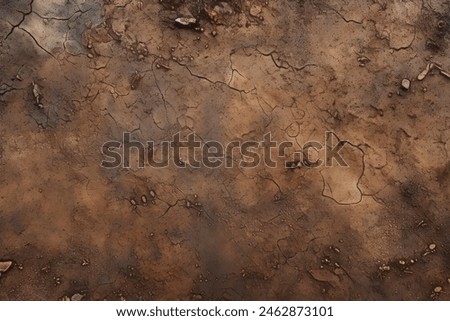 Processed collage old dry brown clay surface texture. Background for banner, backdrop or texture for 3D mapping