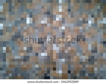 Mosaic abstract Brown and grey color. Pixel art background illustration 