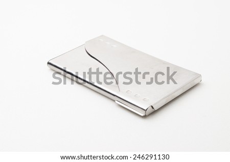 Business card holder for businessman. Focussed on the closes distance.