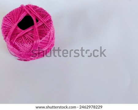 knitting yarn on a white background