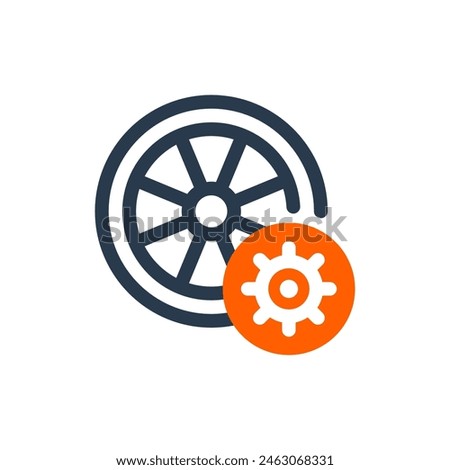 Wheel for Bike Race Speed Vector Icon Illustration