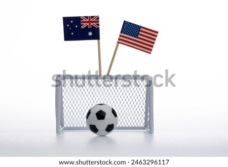 Football match between USA and Australia