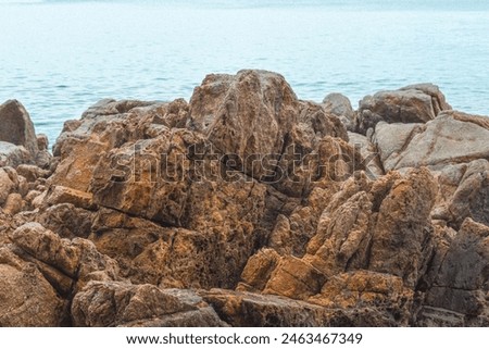 Stones against the background of the sea.